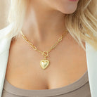 Heart Statement Toggle Necklace - Splendid Iris