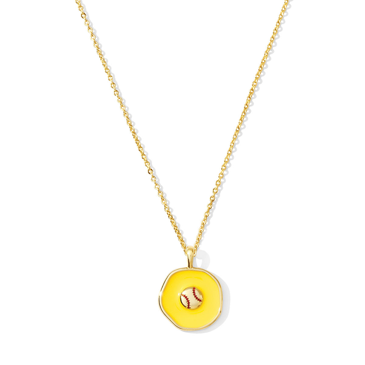 Homerun! Softball Pendant Necklace - Splendid Iris