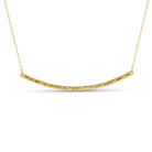 Lightly Textured Large Curved Bar Necklace - Splendid Iris