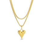 Long or Doubled Up Elongated Bubble Heart Necklace - Splendid Iris