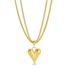 Long or Doubled Up Elongated Bubble Heart Necklace - Splendid Iris
