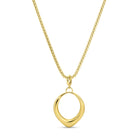 Long or Doubled Up Elongated Large Open Drop Necklace - Splendid Iris