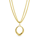 Long or Doubled Up Elongated Large Open Drop Necklace - Splendid Iris