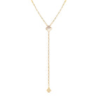 Long Quatrefoil Y Necklace - Splendid Iris