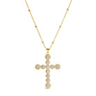 Long Vintage Vibe Cross Necklace - Splendid Iris