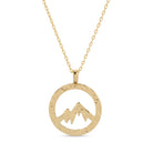 Mountain Vibes, Round Pendant Neklace - Splendid Iris