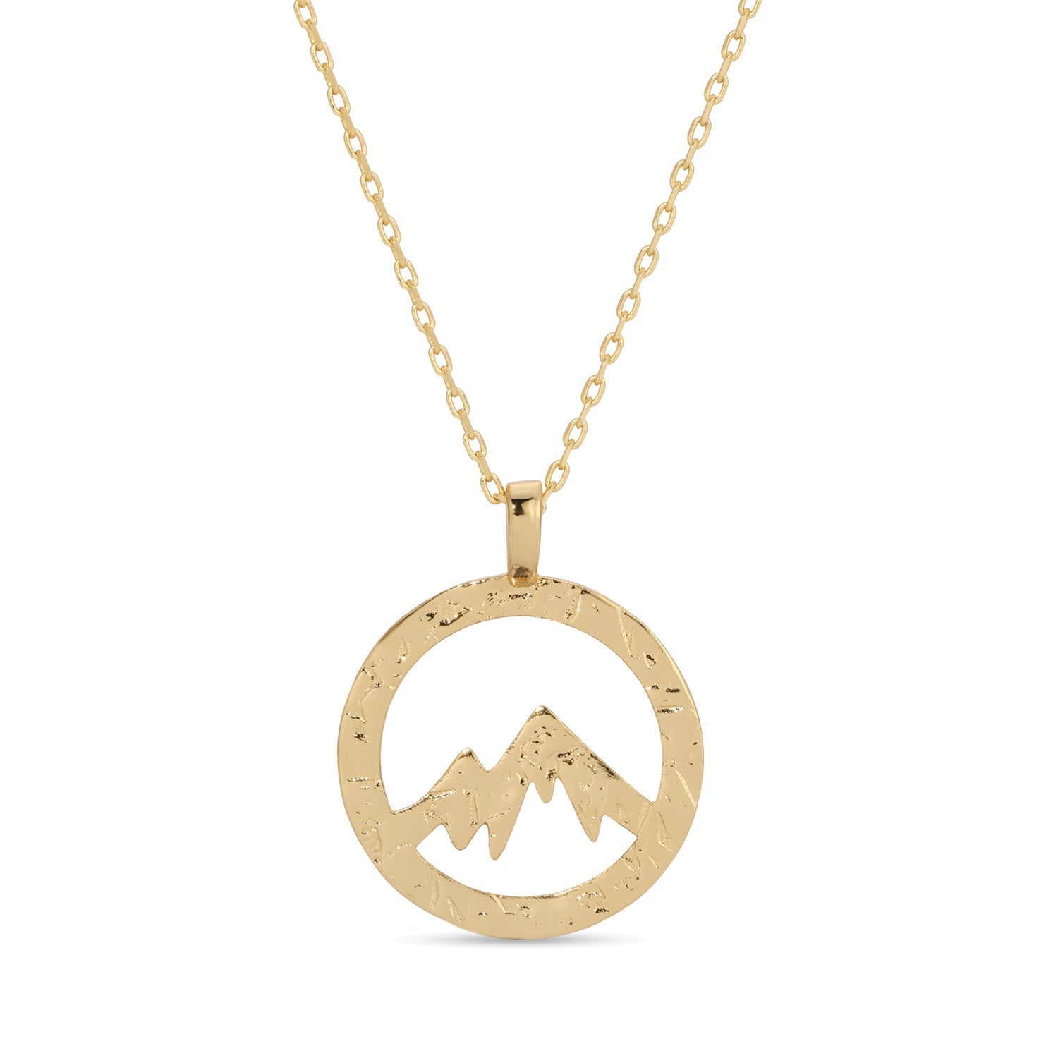 Mountain Vibes, Round Pendant Neklace - Splendid Iris