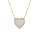 My Heart is Yours, Shell Pave Heart Necklace - Splendid Iris
