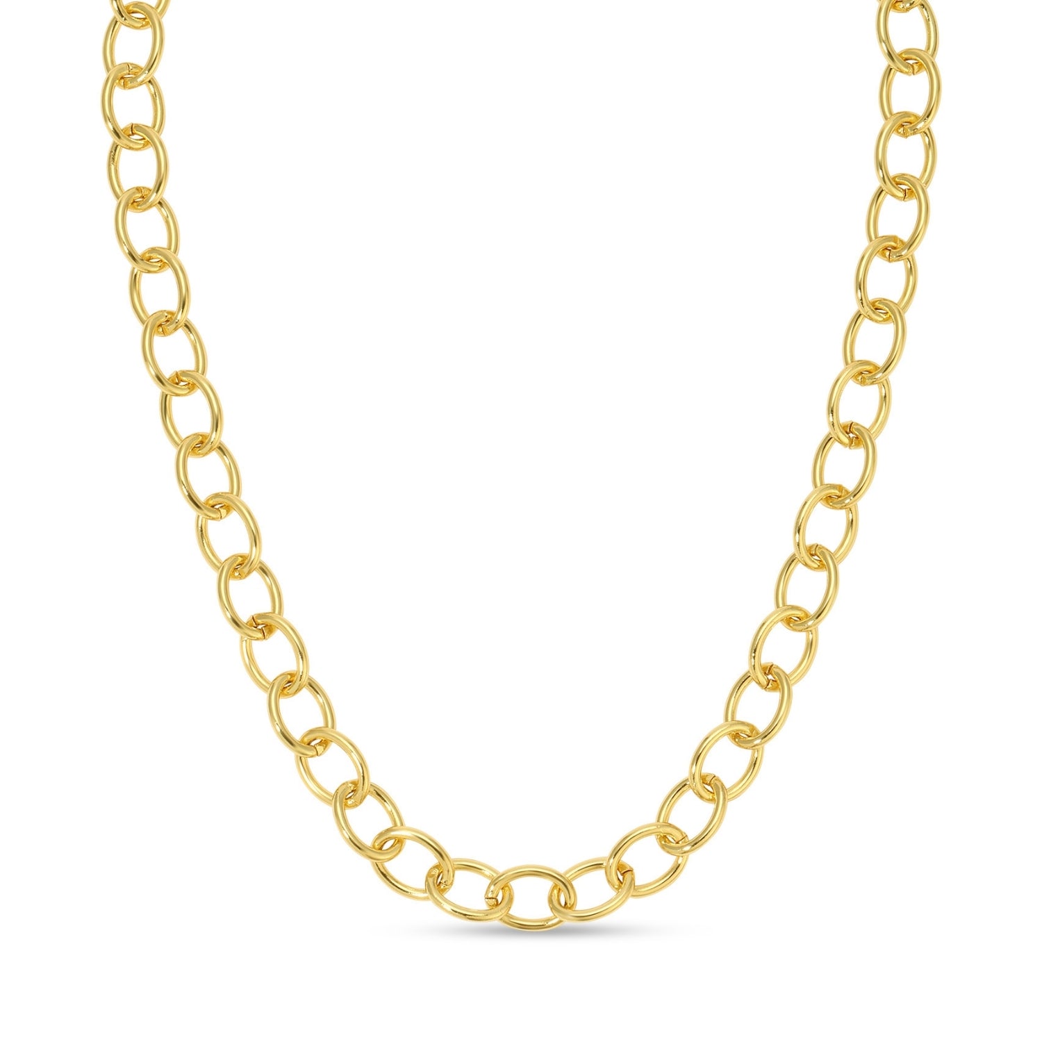 Oval Statement Link Chain Necklace - Splendid Iris