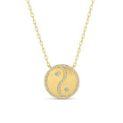 Perfectly Balanced, Yin-Yang Pendant Necklace - Splendid Iris