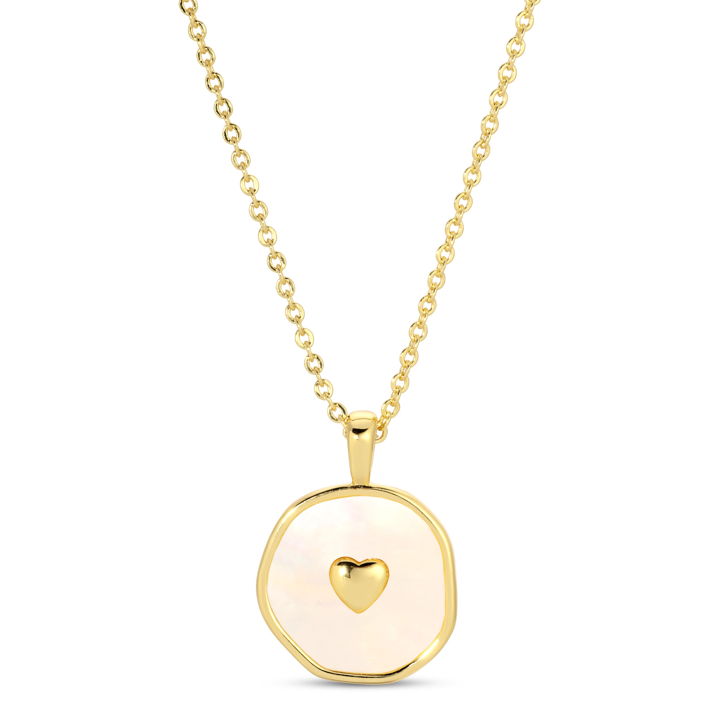 Shell with Heart Pendant Necklace - Splendid Iris