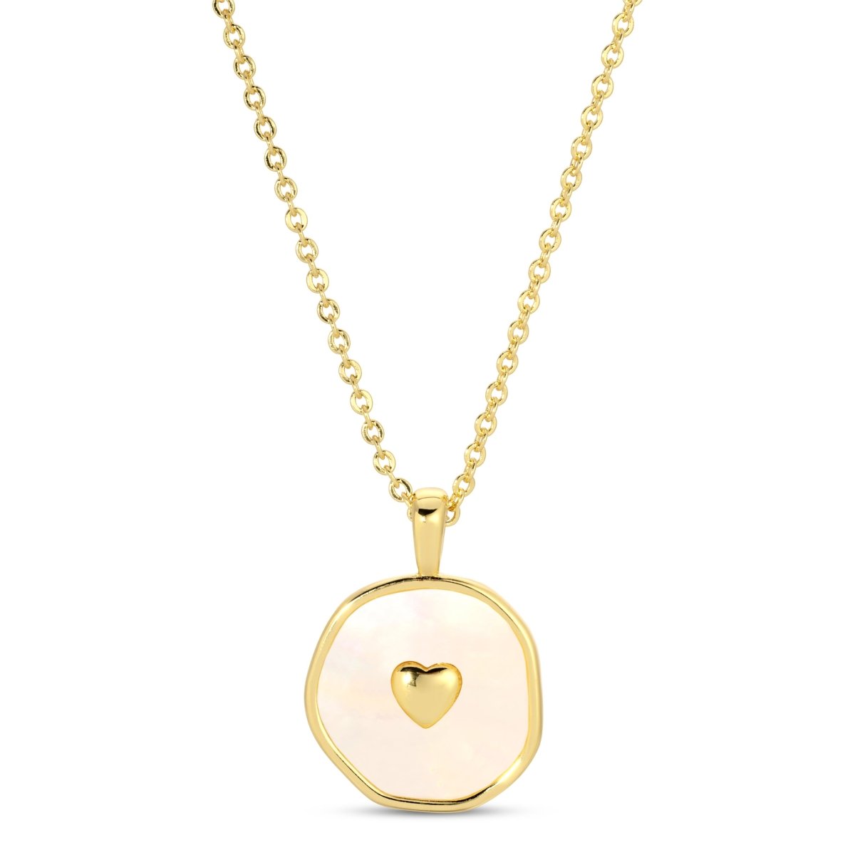 Shell with Heart Pendant Necklace - Splendid Iris