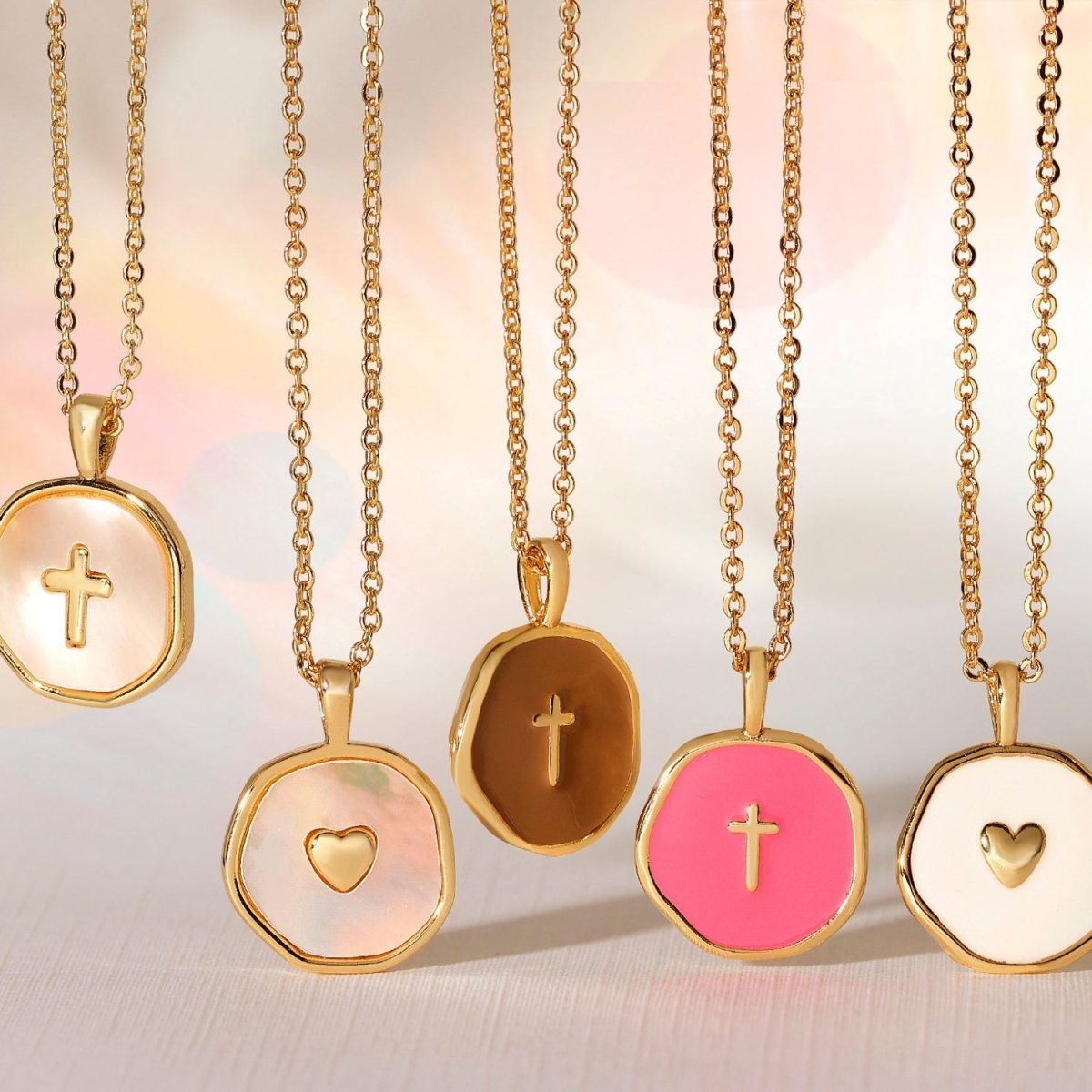 Shell with Heart Pendant Necklace - Splendid Iris