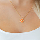Swish! Basketball Pendant Necklace - Splendid Iris