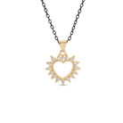 Two-Tone heart Necklace - Splendid Iris
