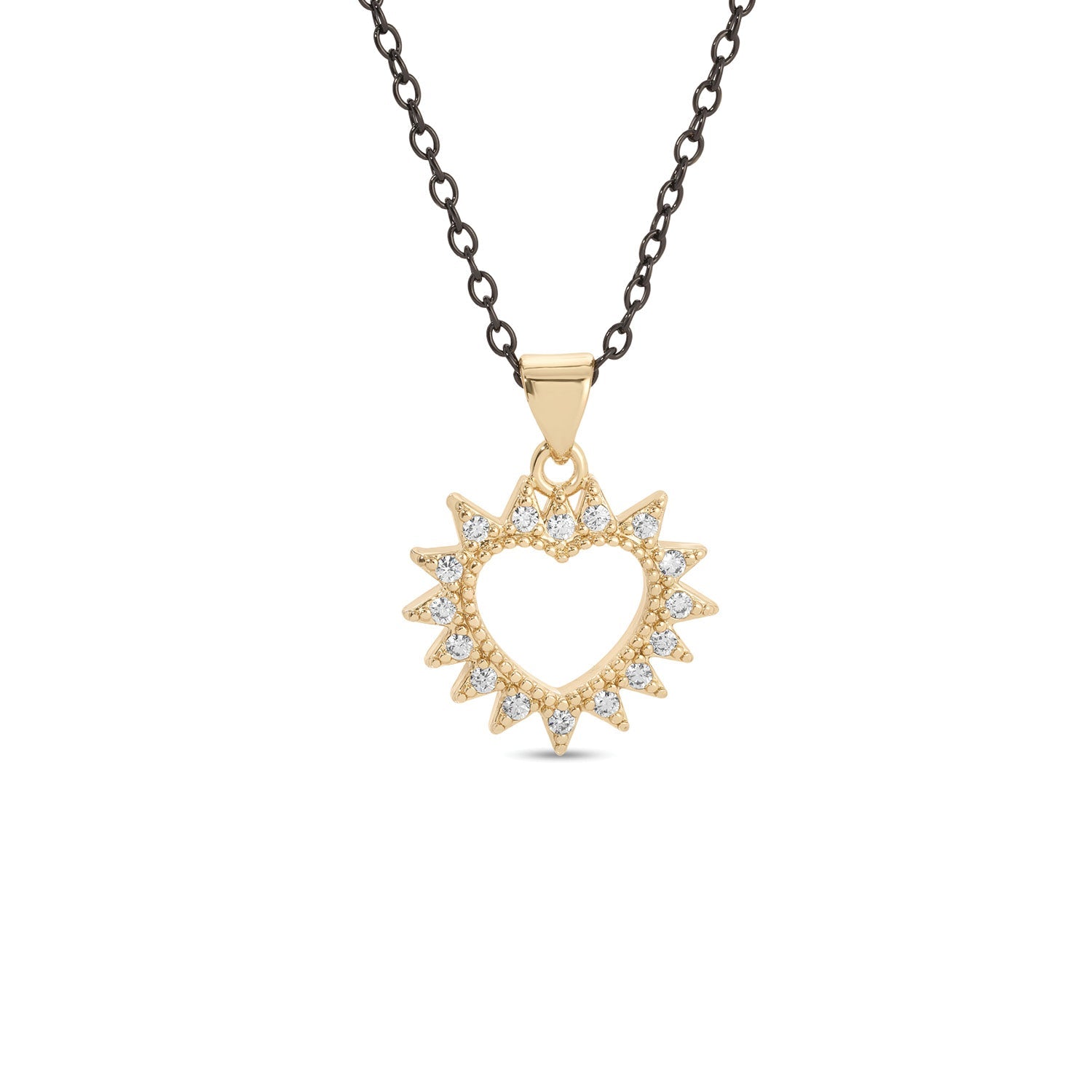 Two-Tone heart Necklace - Splendid Iris