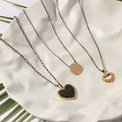 Two-Tone heart Necklace - Splendid Iris