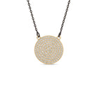 Two-tone Pave Circle Necklace - Splendid Iris