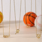 Volleyball Petite Sports Necklace - Splendid Iris