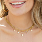 Wide Collar Necklace, Water Resistant - Splendid Iris