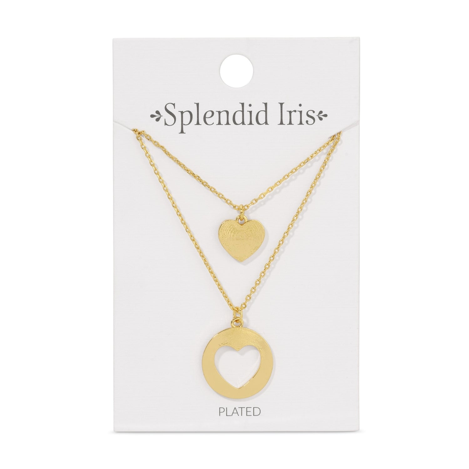 Be Connected - Inner & Outer Heart Friendship Necklaces - Splendid Iris