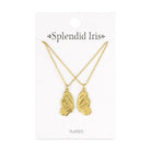 Be Connected - Pair of Butterfly Halves Friendship Necklaces - Splendid Iris