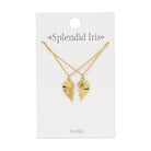 Be Connected - Pair of Heart Halves Friendship Necklaces - Splendid Iris