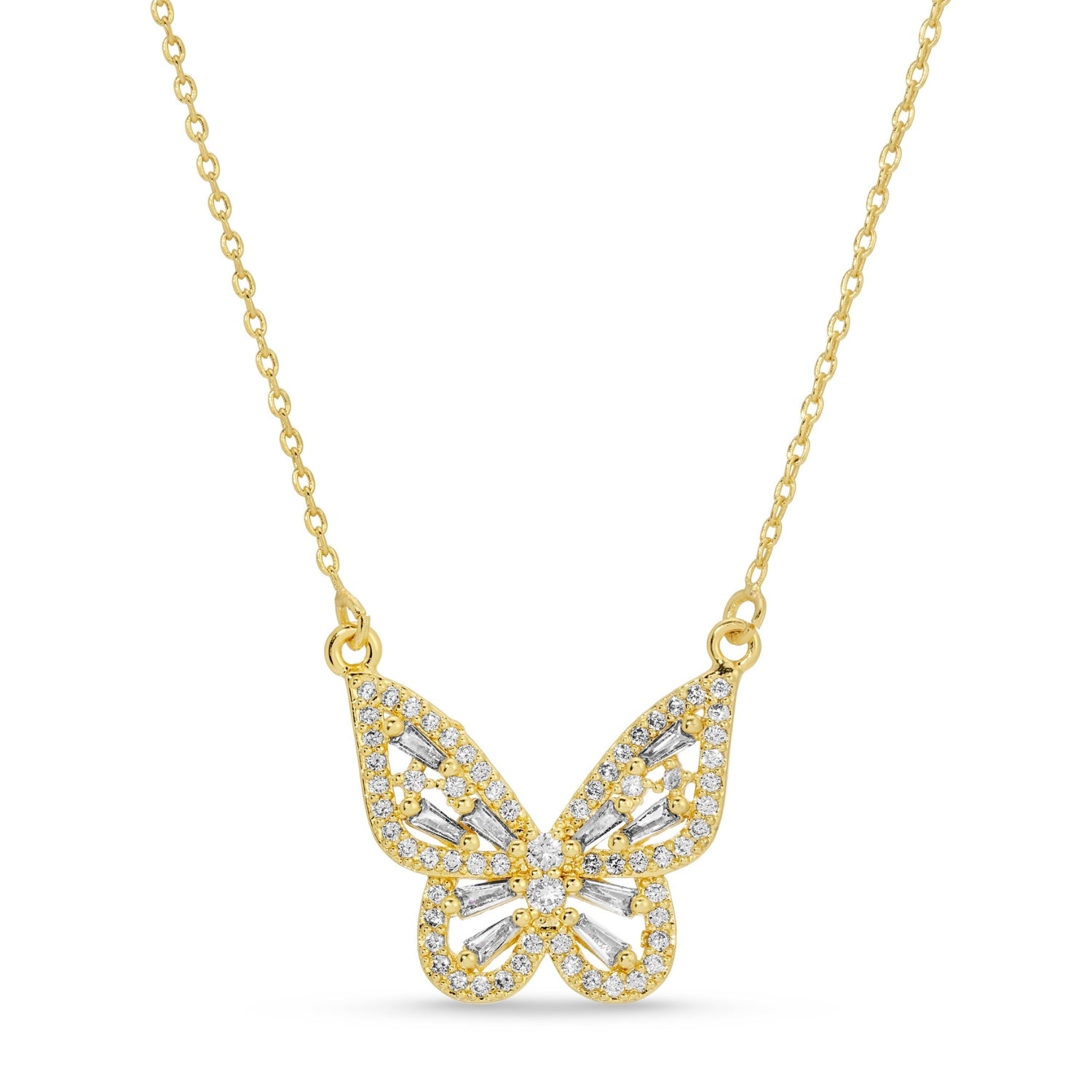 Butterfly Pendant Necklace - Splendid Iris
