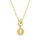 Cross Paperclip Toggle Necklace - Splendid Iris