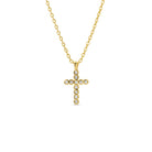 Delicate CZ Cross Pendant - Splendid Iris