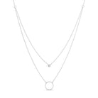 Double Appeal Circle & CZ Necklace - Splendid Iris