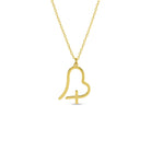 Free Form Heart with Cross Necklace - Splendid Iris