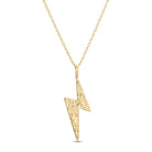 Gilded Lightning Strike Pendant Necklace - Splendid Iris