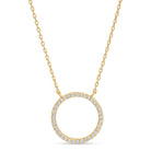 Open Pave Circle Pendant - Splendid Iris