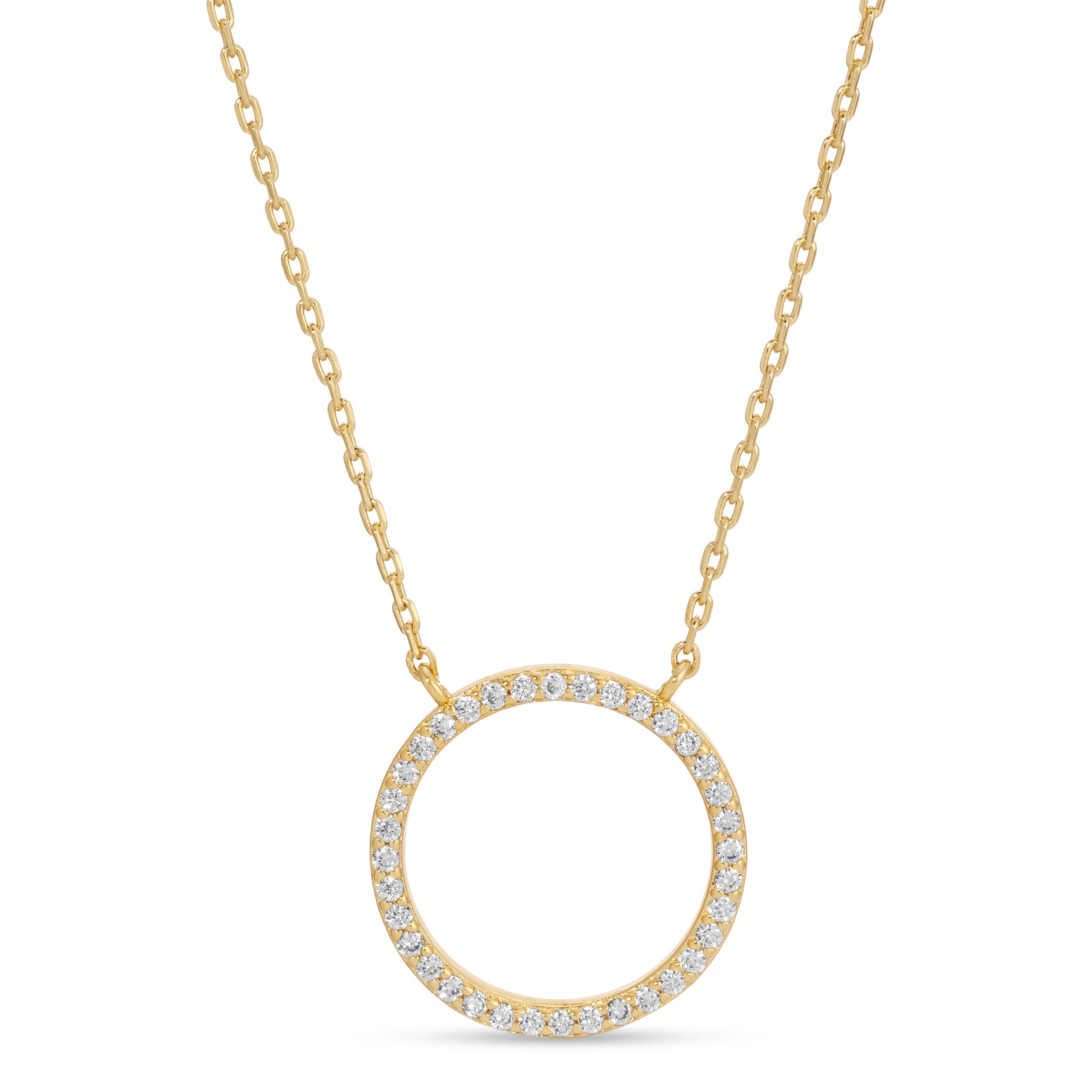 Open Pave Circle Pendant - Splendid Iris