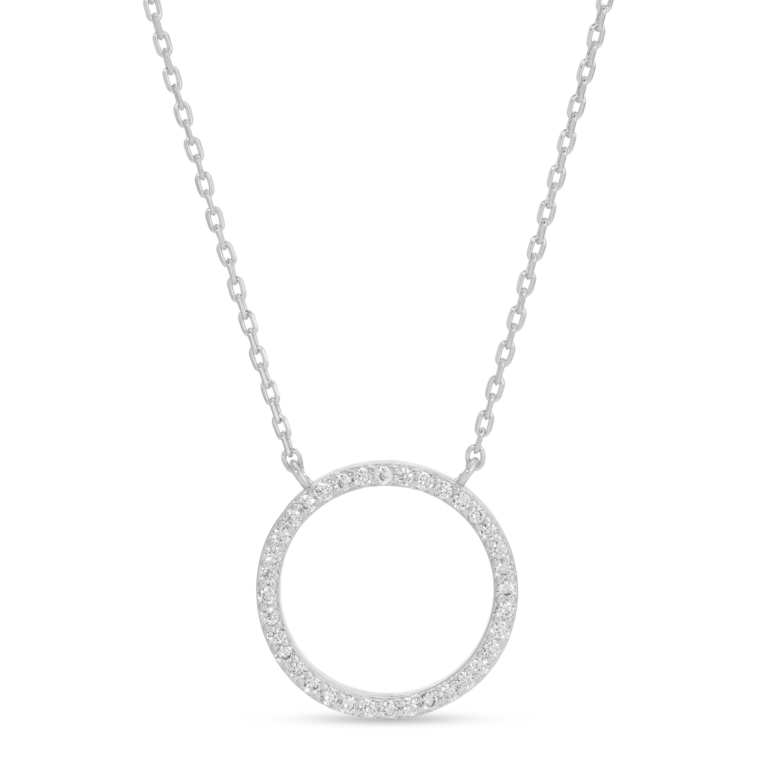 Open Pave Circle Pendant - Splendid Iris