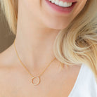 Open Pave Circle Pendant - Splendid Iris