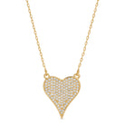 Pave Heart Necklace - Splendid Iris