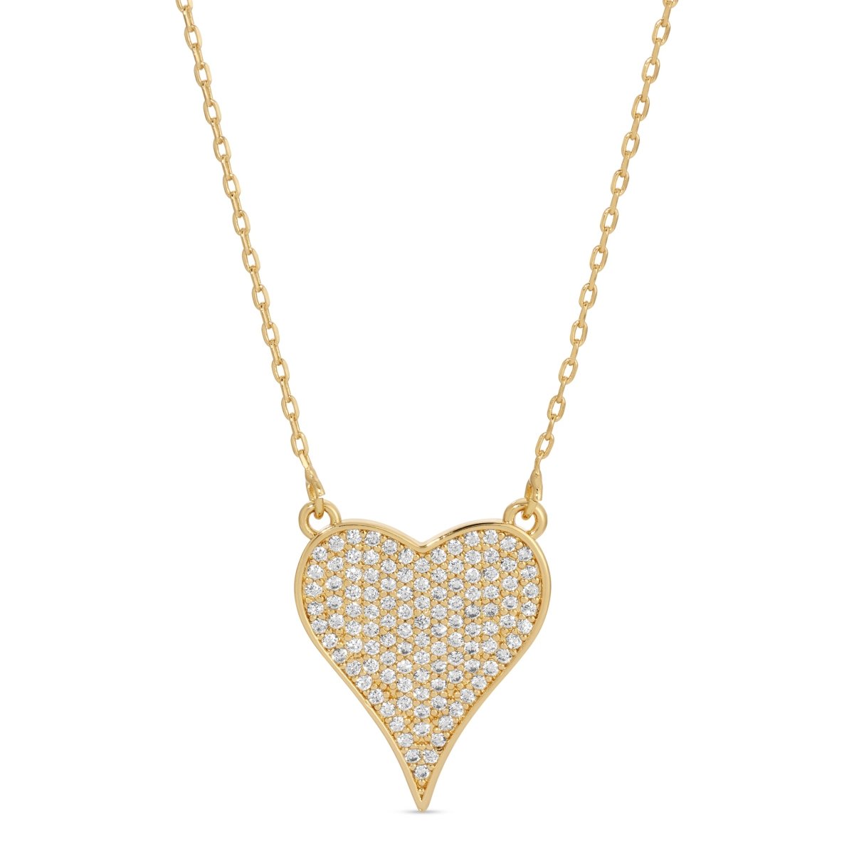 Pave Heart Necklace - Splendid Iris
