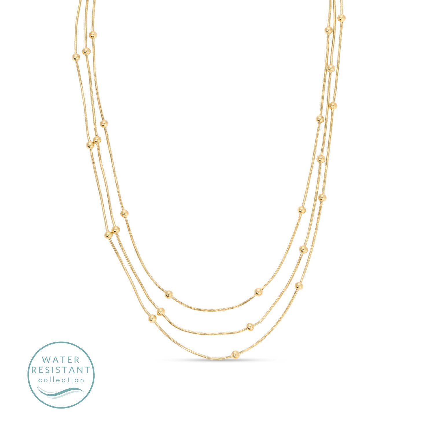 Simplicity Layered Up, Triple Layer Neklace - Splendid Iris