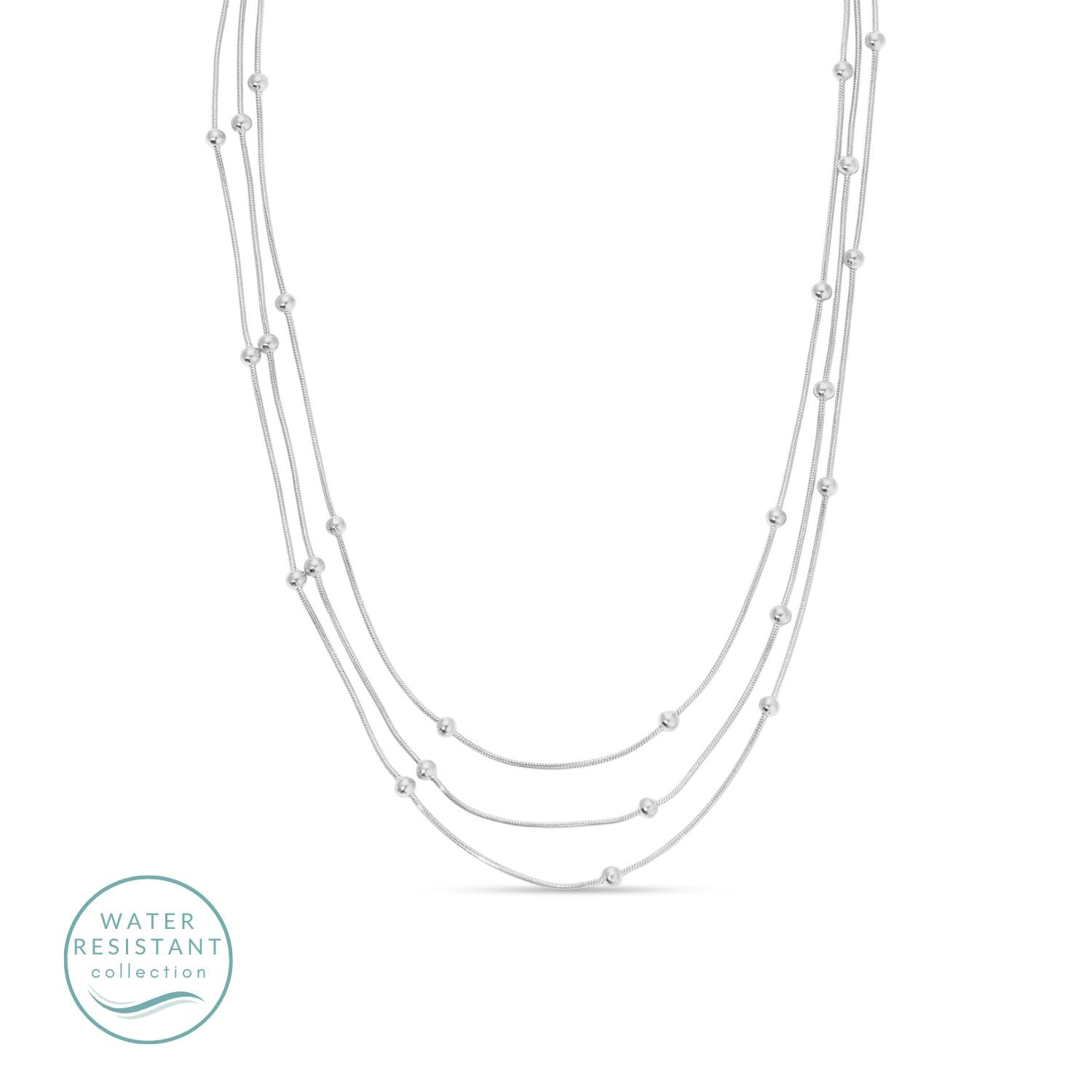 Simplicity Layered Up, Triple Layer Neklace - Splendid Iris