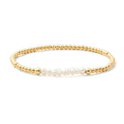 Pearl Accented Stretch Bracelet - Splendid Iris