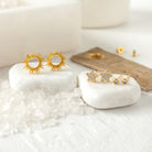 Flower Velvet Stud Gift Set - Splendid Iris