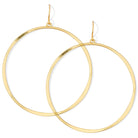 Large lightly hammered open circle earrings - Splendid Iris