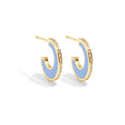 Small colorful pave hoop - Splendid Iris