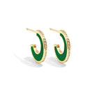 Small colorful pave hoop - Splendid Iris