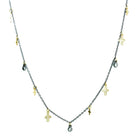 Delicate Cross 2-Tone Necklace - Splendid Iris
