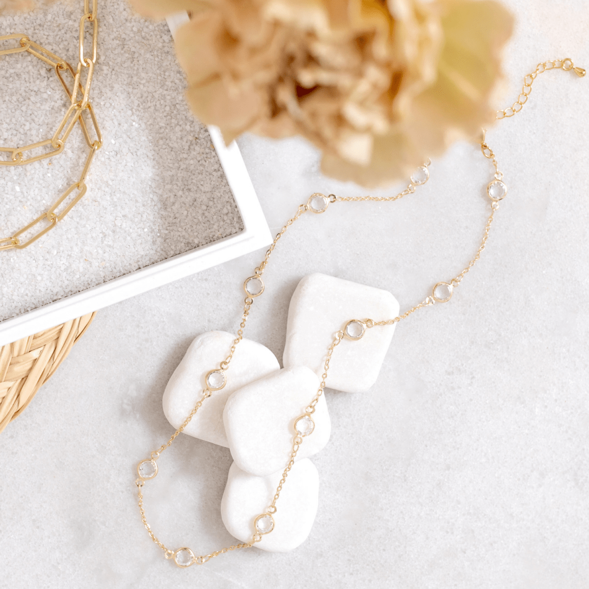 Crystal Accented Collar Necklace - Splendid Iris