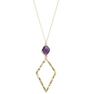 Long Crystal Accented Necklace - Splendid Iris