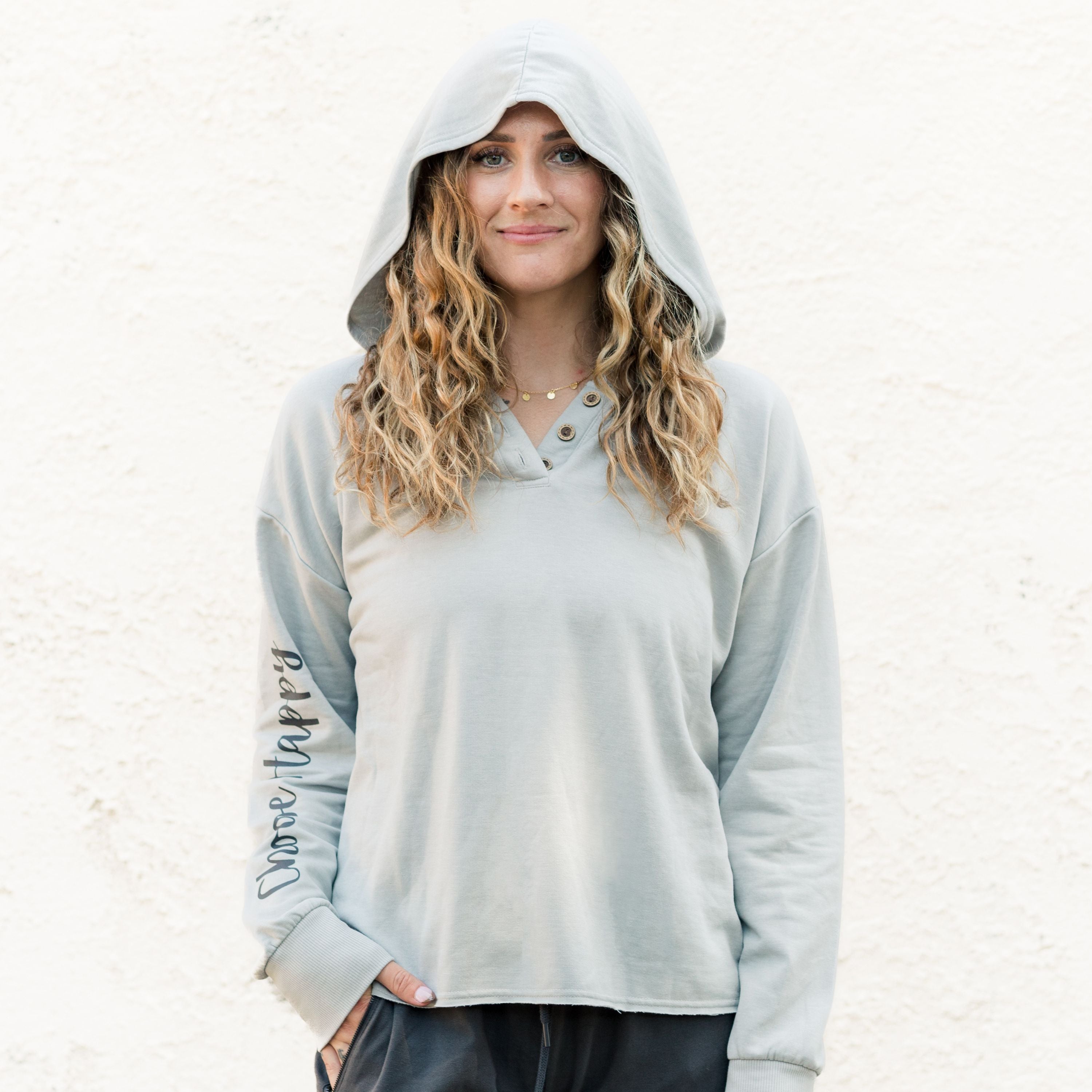 CHOOSE HAPPY Hooded Sweatshirt - Splendid Iris